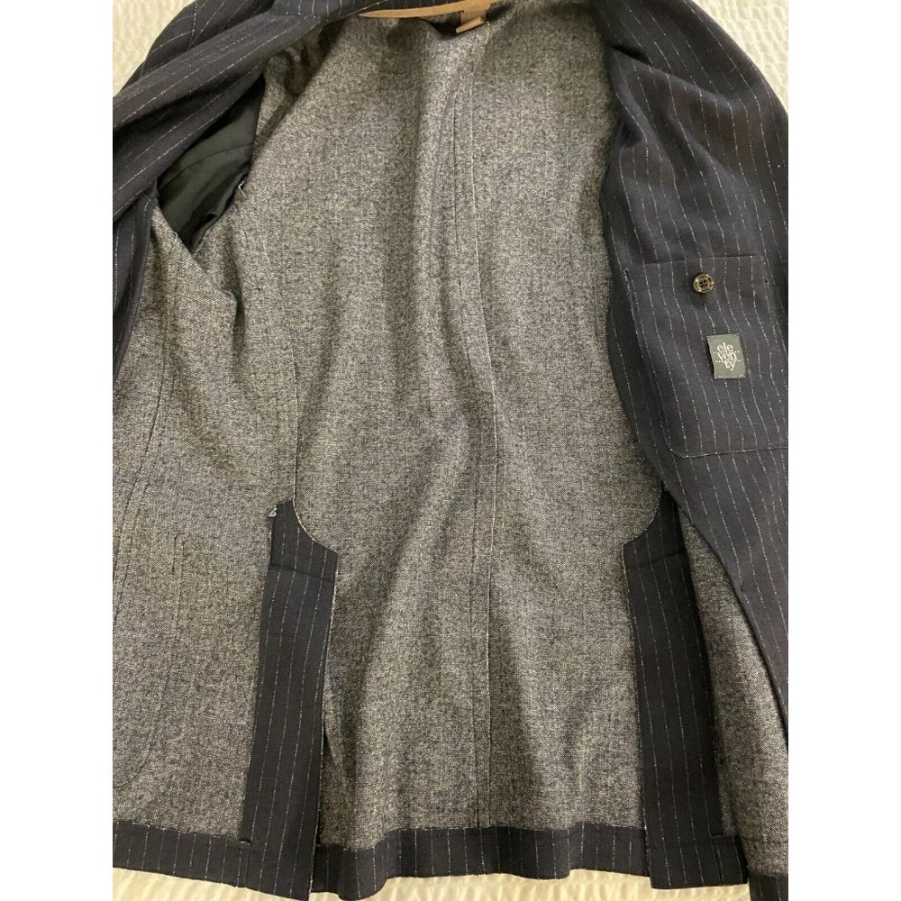 ELEVENTY made in italy Double Faced Jersey Jacket in Pinstripe Size 44 $1195 - Picture 10 of 11
